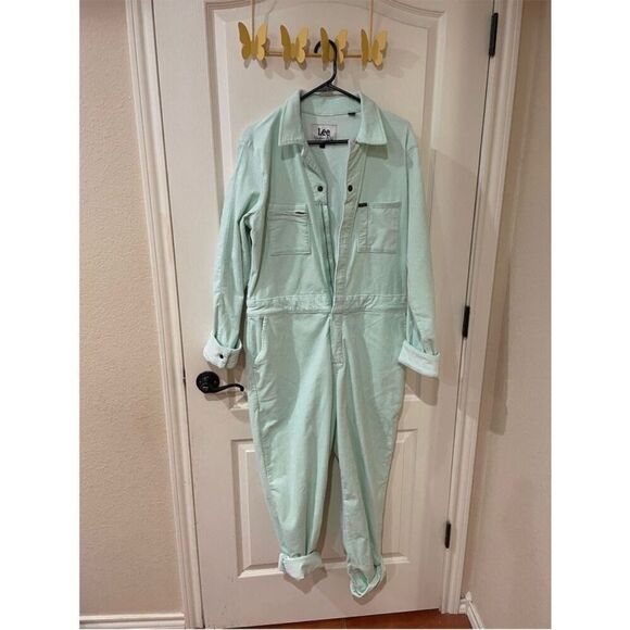 NWT Free People X Lee Collaboration Corduroy jumpsuit size large and small - Picture 3 of 9